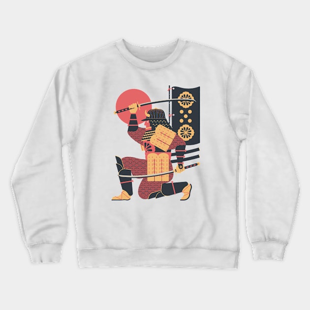 S is for Samurai Crewneck Sweatshirt by andbloom